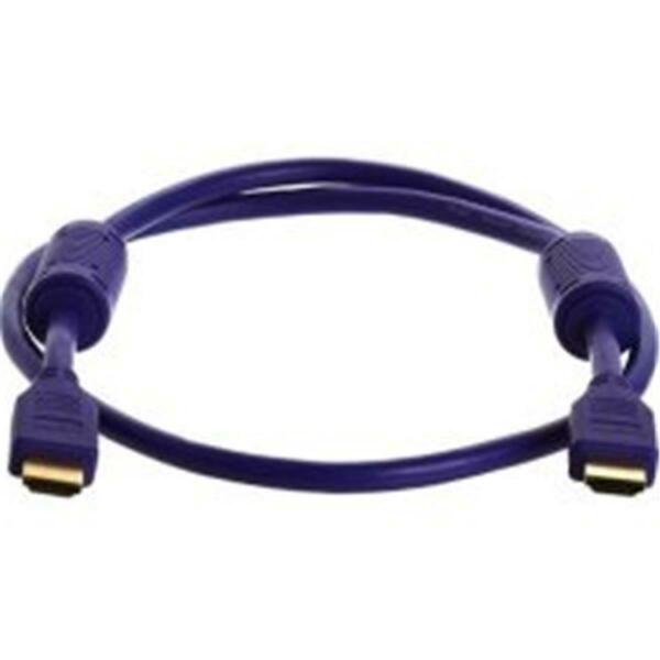 Cmple 28AWG HDMI Cable with Ferrite Cores - Purple - 3FT 995-N